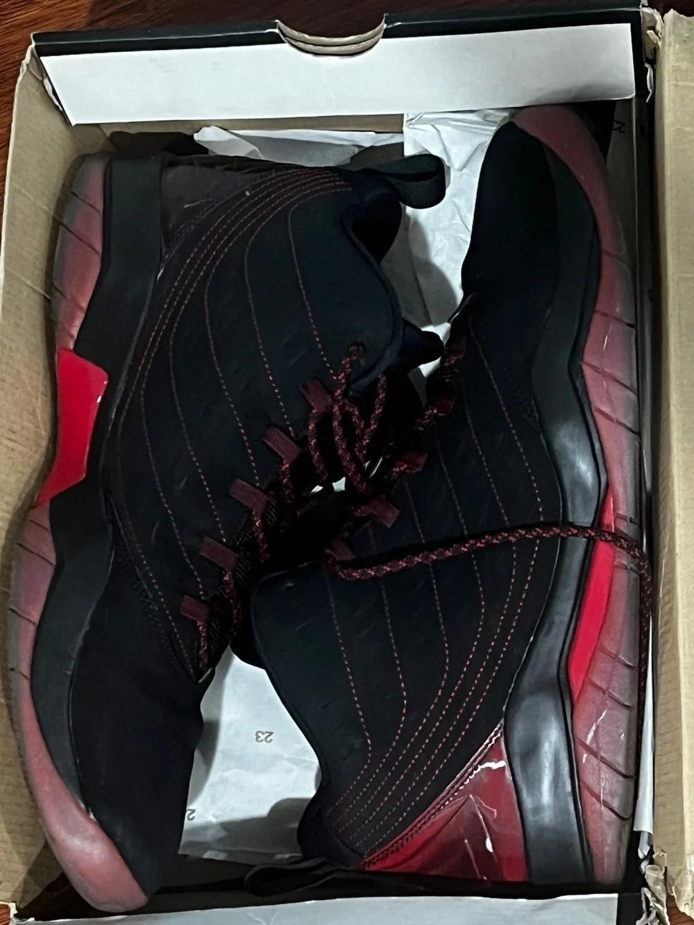Jordan Horizon High-Top Sneakers in Black and Red.
